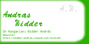 andras widder business card